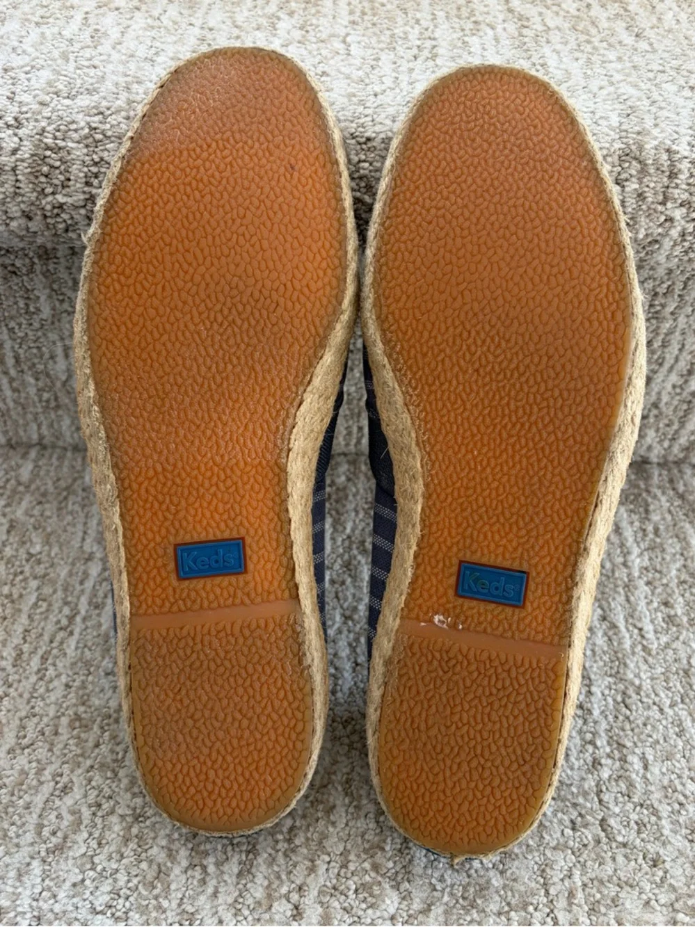 Keds Women's Chillax A-Line Blue Striped Espadrille Sneakers. Size 11